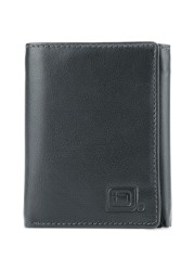 ID Stronghold Men&#39;s Leather Trifold Wallet - RFID Blocking - Black Wallet with Gift Box