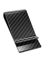 Travelambo Carbon Fiber Money Clip Front Pocket Wallet Minimalist Wallet Slim Wallet Credit Business Card Holder (CB black)