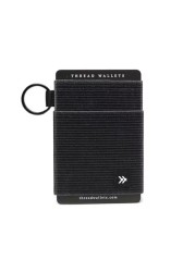 Thread Wallets Ultra Slim Card Holder Wallet - Slim Wallet for Women &amp; Men - Minimalist Wallets for Women - Small Wallet for Women &amp; Men - Modern Credit Card Organizer Mini Wallet (Black)