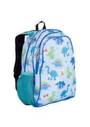 Wildkin 15Inch Kids Backpack for Boys Girls Perfect for Early Elementary Daycare School Travel Features Padded Back Adjustable Strap Dinosaur Land