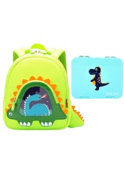 Nohoo Stegaurous Backpack and Bento Lunch Box-Green