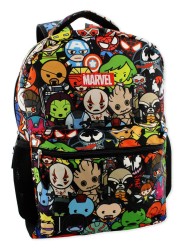 Marvel Kawaii Avengers Boys Girls 16&quot; School Backpack (One Size, Black/Multi)