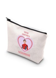 WCGXKO Spider Parker Inspired Gift Your Friendly Neighbor Zipper Pouch Makeup Bag For Fans Friendly Neighbor