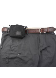 Tintris Belt Pouch for Men Women YKK Zippers EDC Belt Pouch Bag Waist Pack for Hiking Traveling Outdoors Water Resistant Tough Waxed Canvas Black Size Small Black S