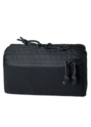 MOLLE Pouch Tactical Utility Tool Pouch 500D Nylon Waist Pack Molle Admin Pouch Wide GP Bag Expanded Storage Bag for Chest Rig Duty Belt (Black)