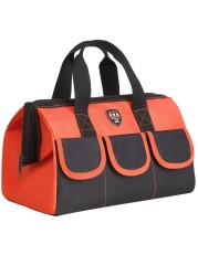 FASITE 12 in small tool bags for men, waterproof tool tote tool bags for electricians, canvas tool bag with wide mouth tool bag