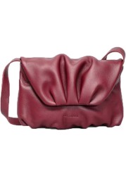 LACAMBRA PLI Bag Premium Genuine Leather Medium Handbag for Women Fashion Pleated Ladies Designer Luxurious Purses Crossbody Shoulder Bag with Adjustable Strap