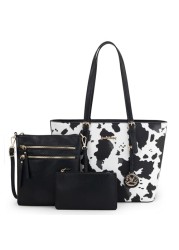 Montana West Purses and Handbags for Women 3pcs Hand Bags Tote Purse and Wallet Set Shoulder Satchel Bag for Women Leopard Print gifts MWC3-G055COW2