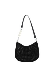 Evevictor Clutch Purse for Women, Bling Crossbody Handbag, Rhinestone Money Hand Bag (Black)