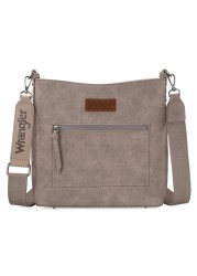 Wrangler Khaki Cross Body Bag Vegan Leather for Woman Medium Travel Purse Large Size Lightweight WG117G-9360KH