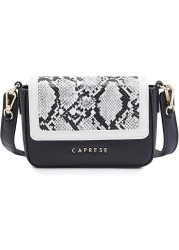 ELLIS SNAKESKIN PRINT BLACK FAUX LEATHER SMALL SLING