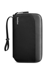 tomtoc Passport Holder Family with RFID Blocking, Passport Wallet Women Men, with Airtag &amp; Sim Card Holder and Eject Pin, Travel Document Organizer with Wrist Strap, Up to 4 Passports, Water-resistant