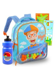 Blippi Mini Backpack for Kids Blippi Preschool Bag Bundle with 12 Blippi Backpack Water Bottle Stickers More Blippi Backpack for Toddlers Mini