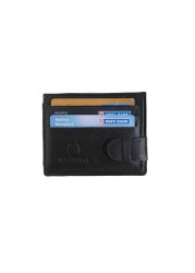 Husk N Hoof RFID Protected Leather Credit Card Holder Wallet for Men Women Black