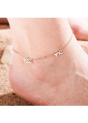 Aiwanto Anklet Ankle Chain Rose Gold Anklets