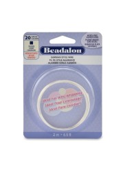 Beadalon German Style Wire Square Silver Plated 20 Gauge032 in2 m65 ft