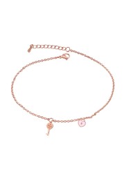 Aiwanto Anklet for Women's Rose Gold Ankle Chain