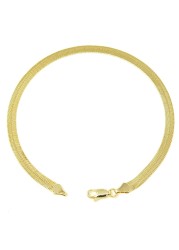 BA UNIQUE FASHION Gold Electroplated Anklet for Women, 9-12 Inch Sizes, Figaro, Cuban, Mariner, Herringbone Design - Made in Korea (12, Dia-Cut Cuban Chain)