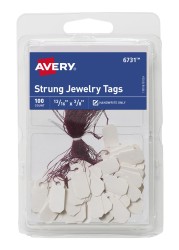 Avery Jewelry Tags, 0.8125 x 0.375 Inches, Pack of 100 (6731)