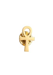 Stainless Steeel Symbol Egypt Cross Spike Pins and Brooch for Coat Jewelry (gold)