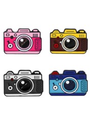 FHSMZXE Camera Enamel Brooch Pins Trendy Vintage Cameras Lapel Badges Photographer Gift Funny Camera Enamel Pin Outdoor Travel Brooch Bag Clothes Hat Decoration for Men Women Girls Kids Gift