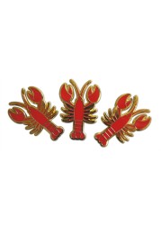 Red Lobster 3-Piece Animal Pride Lapel Pin or Hat Pin &amp; Tie Tack Set with Clutch Back by Novel Merk