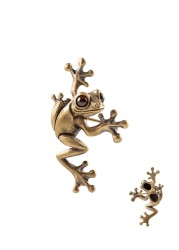 COPPERTIST.WU Tree Frog Brooch Animal Shawl Pin Backpack Scarf Shirt Hat Decorative Jewelry Gift for Women Men