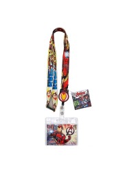 Marvel 68846 Iron Man Lanyard with Zip Lock Card Holder, Multi Color, 3