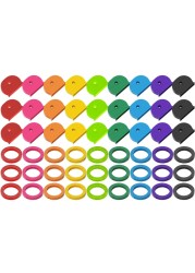 GoorDik 30x Key Caps Tags House Key Covers Color Key Coded Key ID Rings Upgraded Material Modern Design Strong Toughness in 10 Perfect Coding System to Tag Your Keys