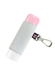 VCASE LipBalm Holder with Keychain Lipstick Holder Keychain Lip Gloss Holder Keychain Never Lose Your Lip Balm Lip Gloss or Lipstick with Cute Elastic Lip Balm Keychain Holder White
