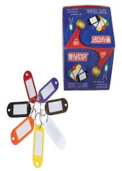 Plastic Key Rings 100 Per Pack Assorted Colours