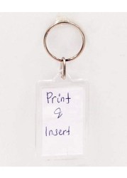 Other Pack Of 10Pcs Paper Inserted Acrylic Keychain, Diy Keyring