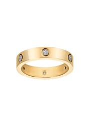 Fashion Classic 18K Gold Plated Titanium Steel Women Stacking Ring Best Gifts Couples Valentines Day