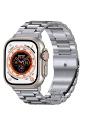 Replacement Stainless Steel Metal Strap For Apple Ultra Watch 49mm Silver