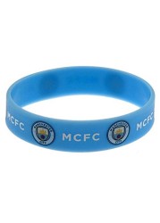 Manchester City FC Official Silicone Wristband One Size Sky Blue