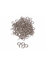 Mariyandh 100PCS 0.67 inches Silver Eye Hooks Screw Metal Eye Hooks Small Eyelet Screws(1#,100PCS)