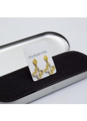 Aiwanto Gold Small Star Design Earring Gift for Women&#39;s Earring(Gold)