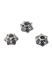 Beading Station 50pcs Antique Silver Star Shape Metal Bead Caps 6mm Jewelry Making