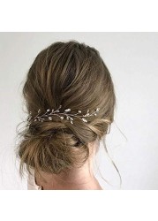 JAKAWIN Bride Crystal Wedding Hair Vine Rhinestone Hair Piece Bridal Headpiece Silver Hair Accessories for Women and Girls HV121