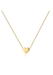 PAVOI 14K Yellow Gold Plated Mini Dainty Heart Initial Necklace Slider Adjustable Necklace - 18&quot; Letter Necklaces for Women L Initial