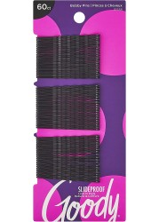 Goody SlideProof Bobby Pins, Black, 60-count (1942233)