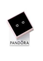 PANDORA Open Heart Stud Earrings - Great Gift for Her - Stunning Women&#39;s Earrings - Sterling Silver &amp; Cubic Zirconia, With Gift Box