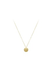 Aiwanto Necklace Neck Chain With Round Pendant Elegant Gold Necklace Beautiful Gift Womens Girls Necklace