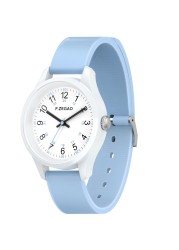 F.ZEGAO Waterproof Watches for Women, Easy Read Simple Nurse Watch with Second Hand, Ladies Watches with Blue Soft Silicone Band for Swimming, 40mm Diameter