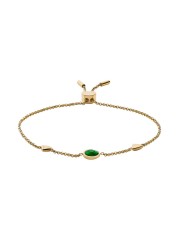 Skagen Women&#39;s Sofie Sea Glass Gold Stainless Steel Station Bracelet (Model: SKJ1859710)