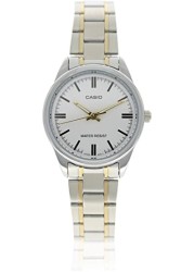 Casio - Women&#39;s Analog Dial Stainless Steel Band Watch - LTP-V005SG-7AUDF
