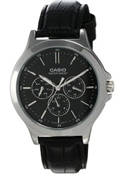 Casio - Standart Men&#39;s Black Dial Leather Band Watch - MTP-V300L-1AUDF