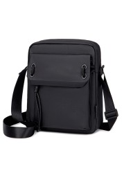 Arctic Hunter Premium Unisex Side Bag 11 Inch Water Resistant Polyester Anti Theft Sling Bag for Men and Women on Travel Business Office K00527 Black
