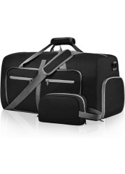 Duffle Bag with Shoes Compartment and Adjustable Strap,Foldable Travel Duffel Bags for Men Women,Waterproof Duffel Bags (85L)