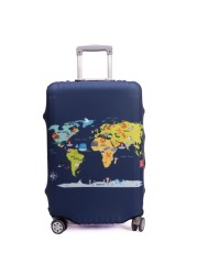Madfifennina Washable Spandex Travel Luggage Protector Baggage Suitcase Cover Fit 23-32 Inch (Xl(29&quot;-32&quot; luggage), Map)